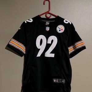 James Harrison Youth XL Authentic On-Field Material Jersey